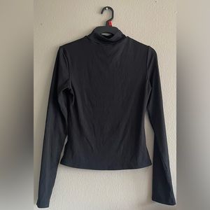 SHEIN Size Medium mock neck ribbed long-sleeve shirt